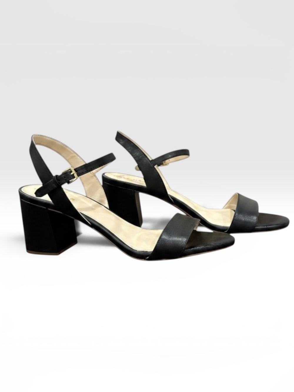 Cole Haan Josie Black Block Heel Sandal Size 9